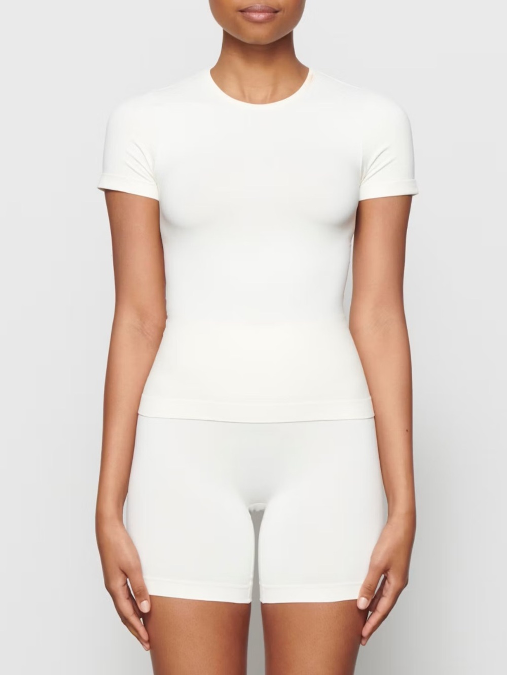 Skims SOFT SMOOTHING SEAMLESS T-SHIRT | MARBLE - MARBLE size S